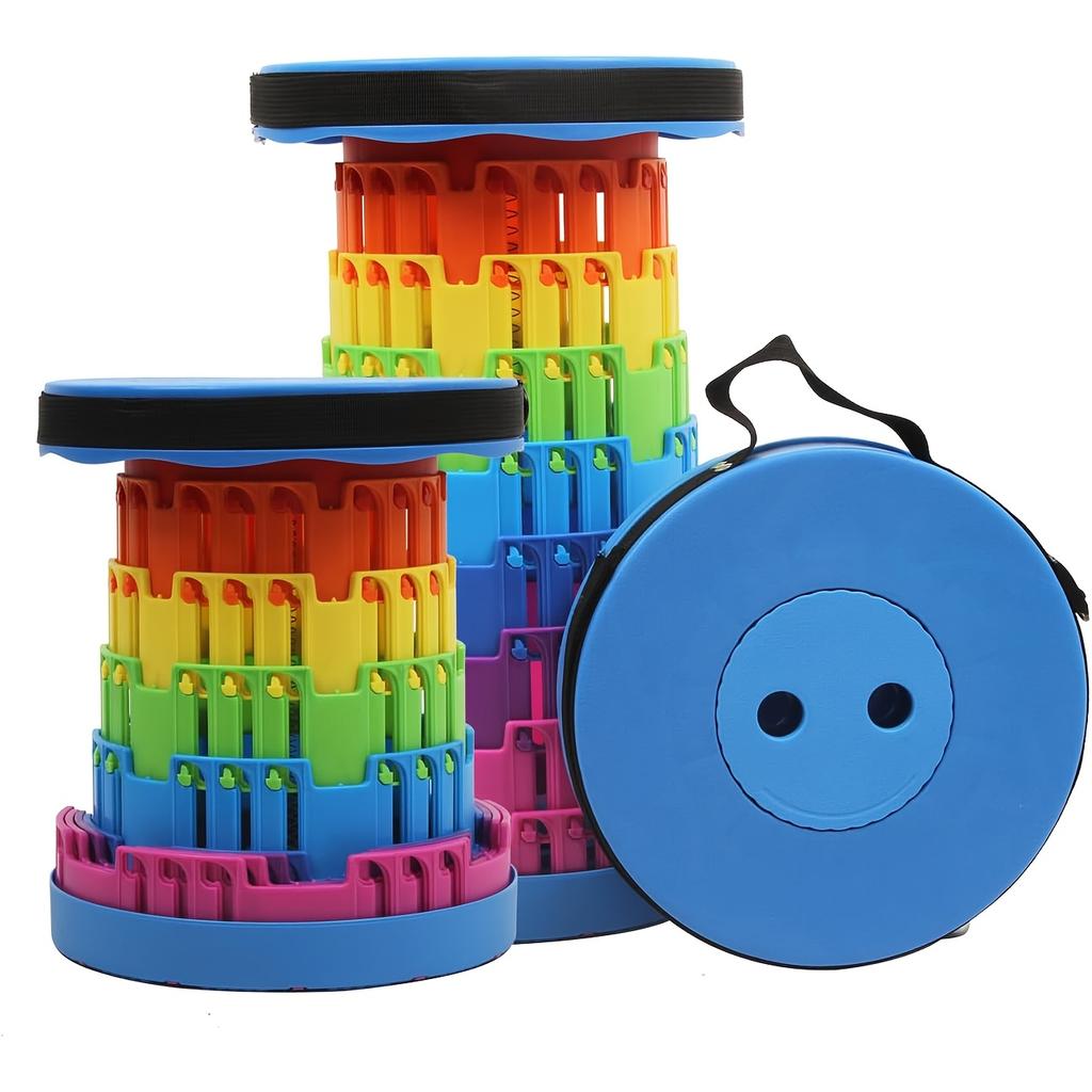 Upgraded Foldable Stool Thickened, Portable Collapsible Stool Retractable Stool for Fishing, Hiking Tours, BBQ, Parties, Outdoor
