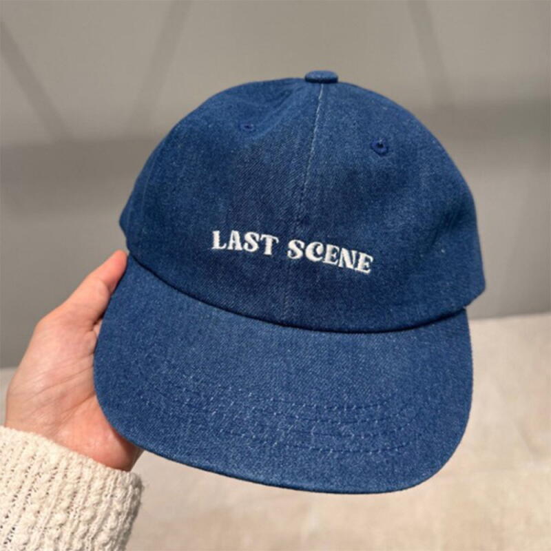 Women s Denim Ball Cap Lettering Basic Couple Hat Young people