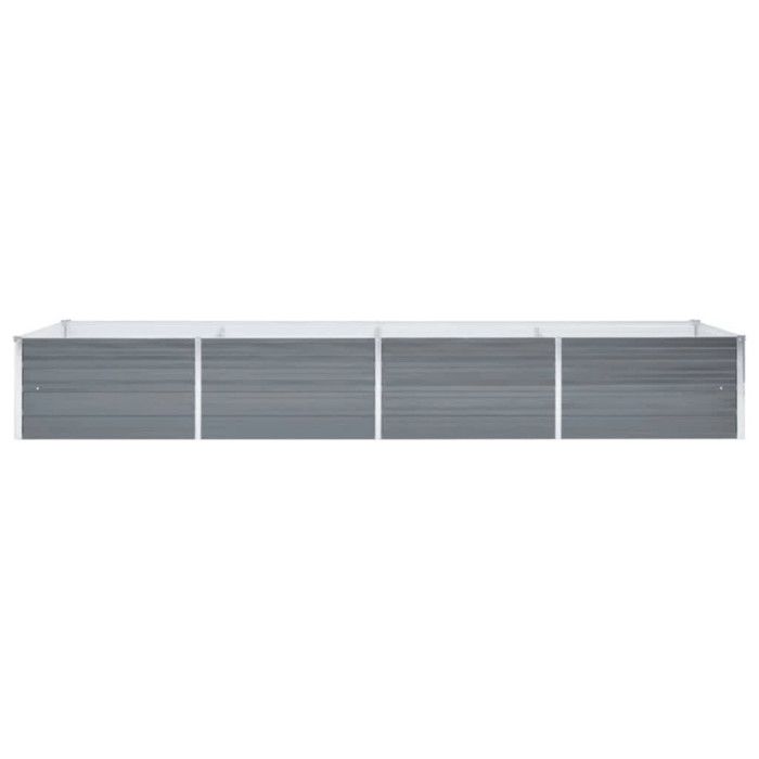VidaXL Lit surélevé de jardin Acier galvanisé 320x80x45 cm Gris