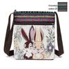Damen Canvas Umhängetasche - Niedlicher chinesischer Stil, ethnisches Miao-Design, vielseitige gewebte Stoff Schulter- & Handytasche
