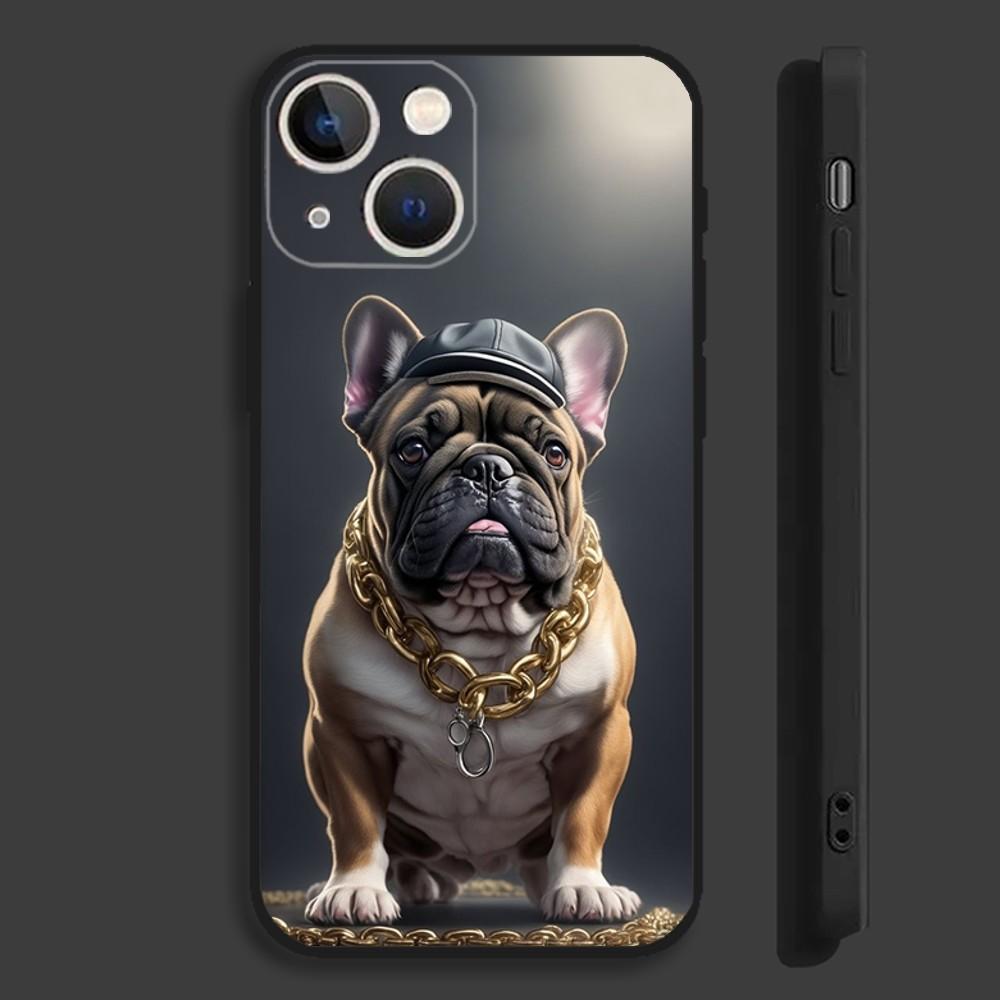 

French Bulldog Phone Case For iPhone 16,15,14,13,12,11,Pro,Max,Plus,Mini,X,XS,XR,8,7,6,S,SE Soft Black Case iPhone13