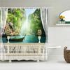 Outside The Window Seaside Scenic Beach Shower Curtains Bathroom Curtain Frabic Waterproof Bath Curtains For Bathroom 180X180Cm
