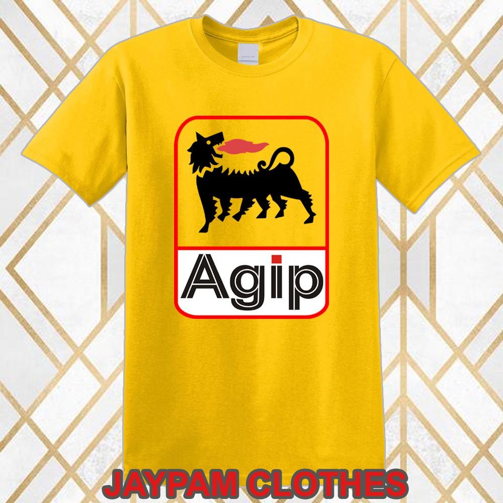 Agip Oil Racing Car Motorcycle Team Men s Yellow Size S 5XL XXXXL