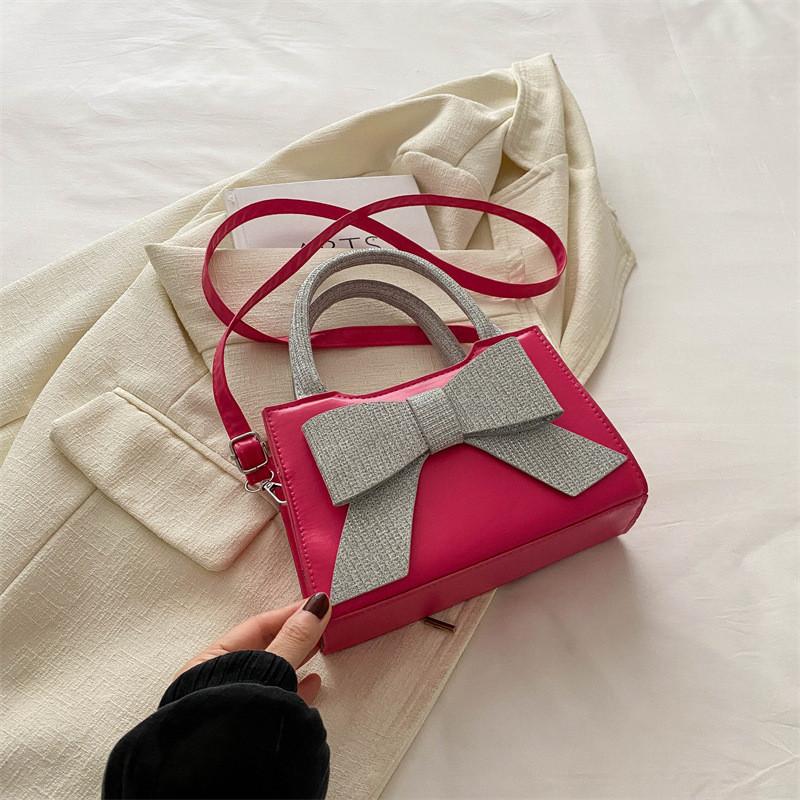 Adorable Korean Style Bowknot Handbag 2024 New Fashion Small Shoulder Bag For Casual And Commuting