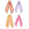 Harvest Party Decor Fall Scalloped Wreath Sash for Front Door, 55 Inch Plaid Gingham Autumn Holiday Home Thanksgiving Ribbon Yard Porch Doorway Indoor