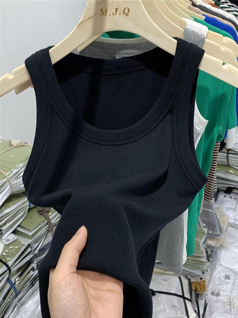 Women's Anti-Exposure Side-Breasted Camisole: Summer Yoga Sports Top with Wide Straps