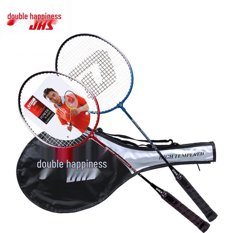 DHS 2-Pack Iron Alloy Badminton Racket Set
