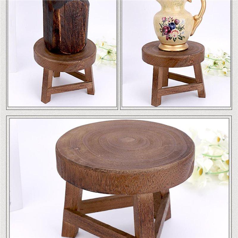 ABFS For Entryway Garden Decoration Wood Low Stools Small Bench Plant Stand Indoor Outdoor Pot Holder Shelf Modern