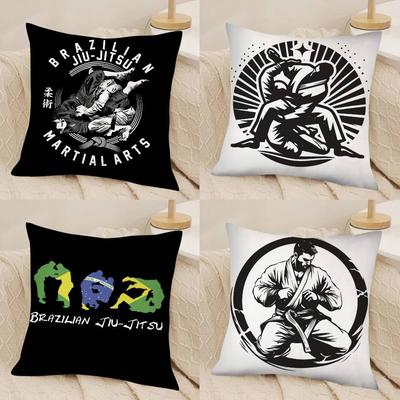 1Pc Brazilian Jiu Jitsu Bjj Pillow Case Fashion Square Pillowcase Bedroom Sofa Room Ins Decoration Leisure