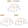 Baby Stroller Hanging Wind Chime Toy With Plush Bear And Elephant Clamps For Sensory Development