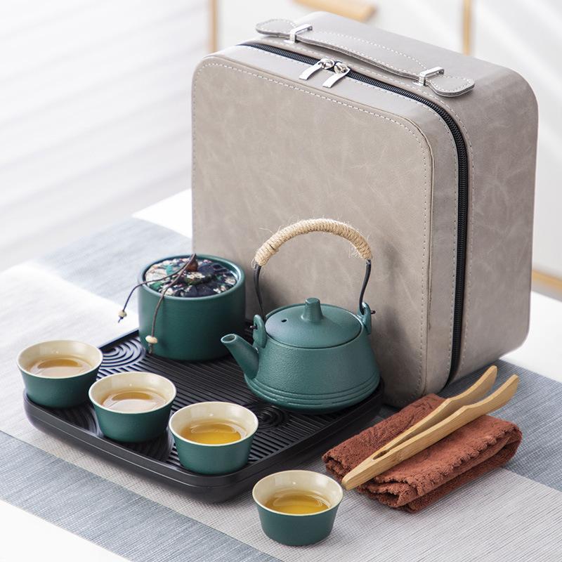 Portable outdoor travel tea set with gifts Business company high-end gifts