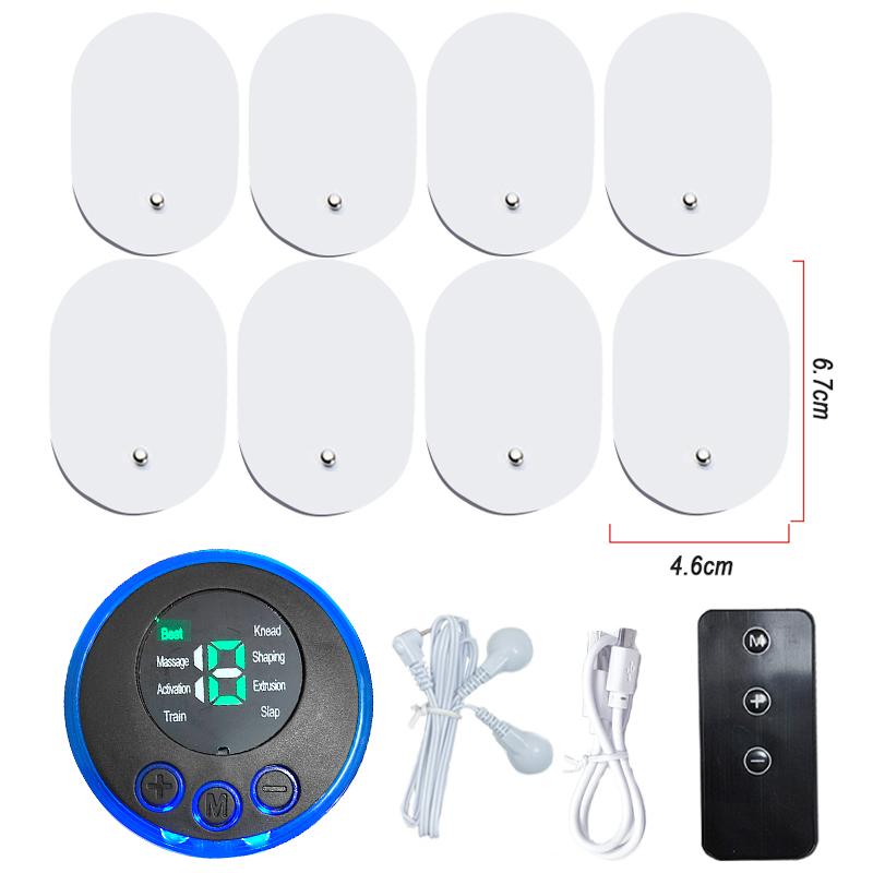 LCD Display Electric  Neck Back Massage Cervical Vertebra Patch Body Neck Hip Toner Massger Remote 8 Modes 19 Level
