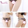 Lace Briefs See Through Open Crotch Straps Erotic Lingerie Floral G-string Thong