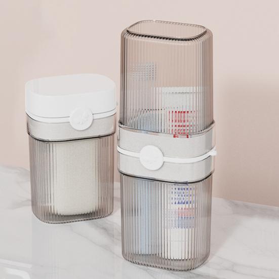 Mouthwash Cup Travel Portable Toothbrush Toothpaste Holder with Leak-Proof Sealing Cover All-in-one Travel Dental Kit