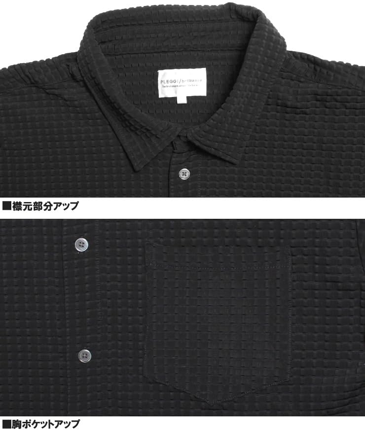 One Colors Men's Short Sleeve Shirt, Plus Size, Cool To the Touch, Stretch, Easy Care, Nylon Casual Shirt, Size 3L, Charcoal (03)