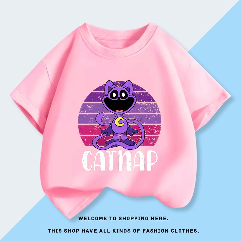 Catnap Fashion Printed Children's T-shirt New Summer Children's Pure Top Casual Fashion Children's Clothing