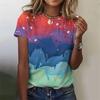 3D Printed Funny Animal T-Shirt for Women Cute Cat Graphic T Shirts Summer Harajuku Round Neck Tops Short Sleeves Loose Tees
