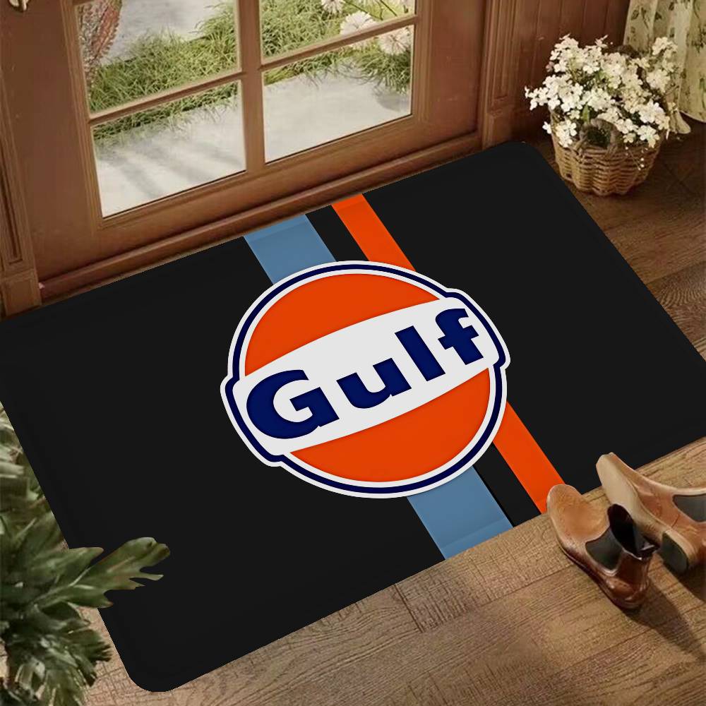 

G-Gulf Racing Car Logo Floor Mat Rectangle Anti-slip Home Soft Badmat Front Door Indoor Outdoor Mat Welcome Doormat 40x60cm