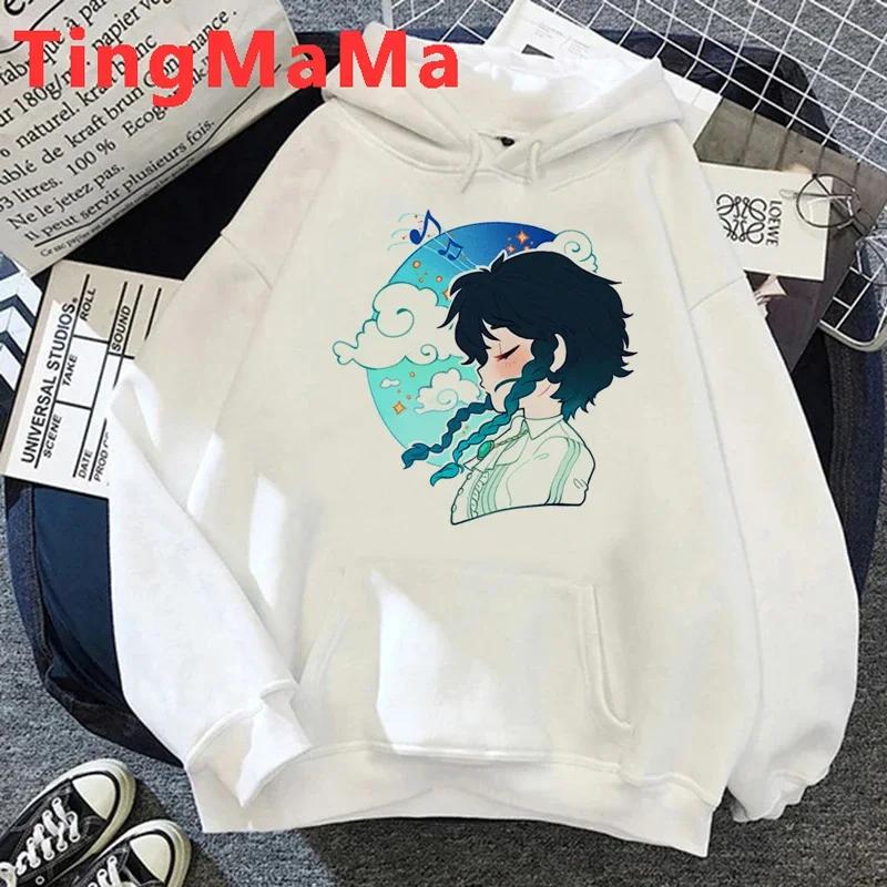 Hu Tao Genshin Impact Hoodies Men Kawaii Cartoon  Fashion Harajuku Streetwear Graphic Hoody Unisex Sweatshirts