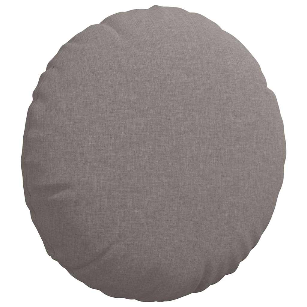 Seat Cushion 2 Pcs Taupe Ø40 X 13 Cm Fabric
