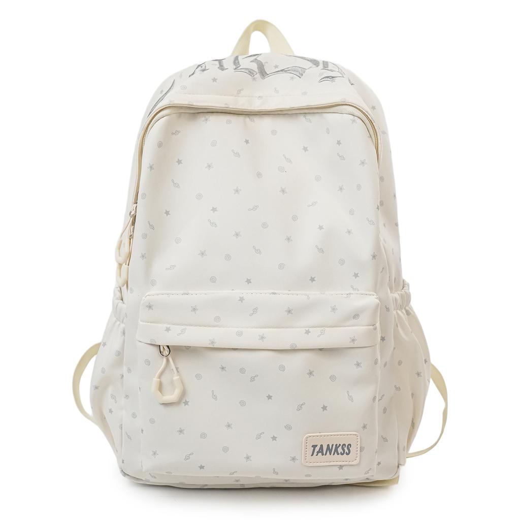 Schoolbag Korean Version Ins Fashion Versatile Polka Dot Backpack Women's Large Capacity College Style Student School Bag Leisure Foreign Style 