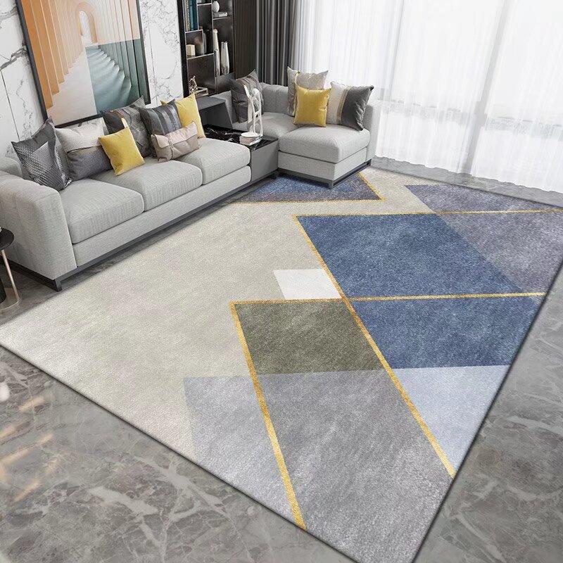 Nordic Geometric Living Room Decoration Soft Carpet Home Sofa Area Non-slip Large Rugs Bedroom Lounge Thickening Plush Floor Mat