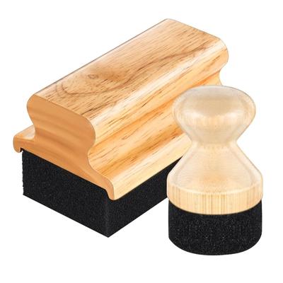 2Pcs Bamboos And Wood Cutting Board Oil Wax Applicator Brush Tool Nonslip Grip For Surfaces Repair Prolonging Lifespans