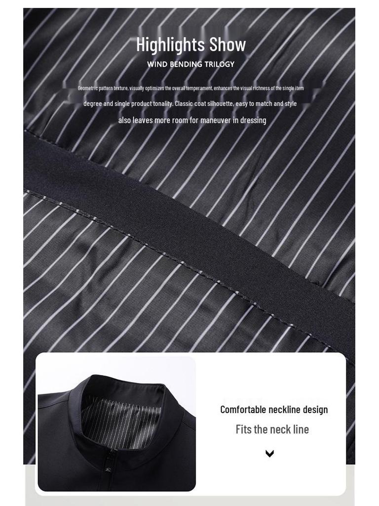 Men's Korean Style Casual Stand-Up Collar Jacket - Spring/Autumn, Trendy, Loose Fit, Plus Size