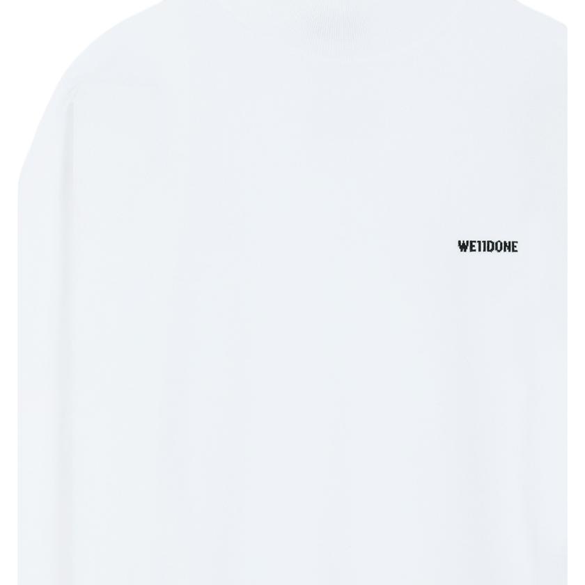 We11done Jacquard Letter Logo Basic Turtleneck Long Sleeve Knit Sweater Unisex sweater WD-KT3-23-652-U-WH