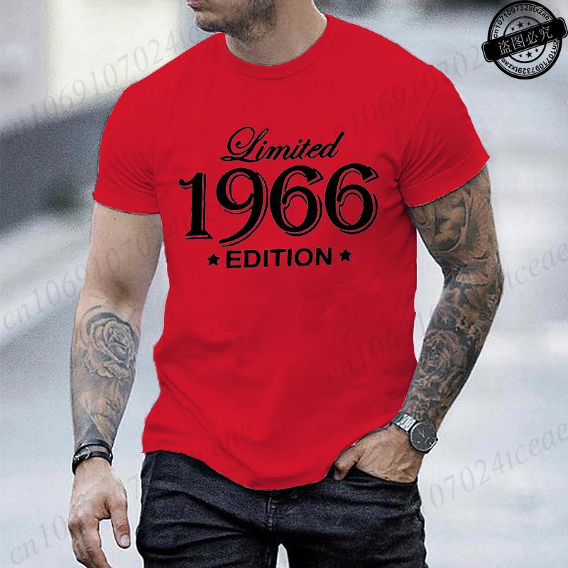 Made in 1966 Mens Short Sleeved TShirts Limited Edition 1966 Design Printed Mens Women Tshirt Summer Top Casual Clothing S