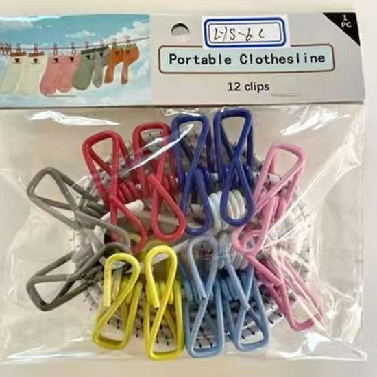 Portable Travel Elastic Clothesline - Windproof, Outdoor Sun Drying, Ideal for Hotels and Tourism.