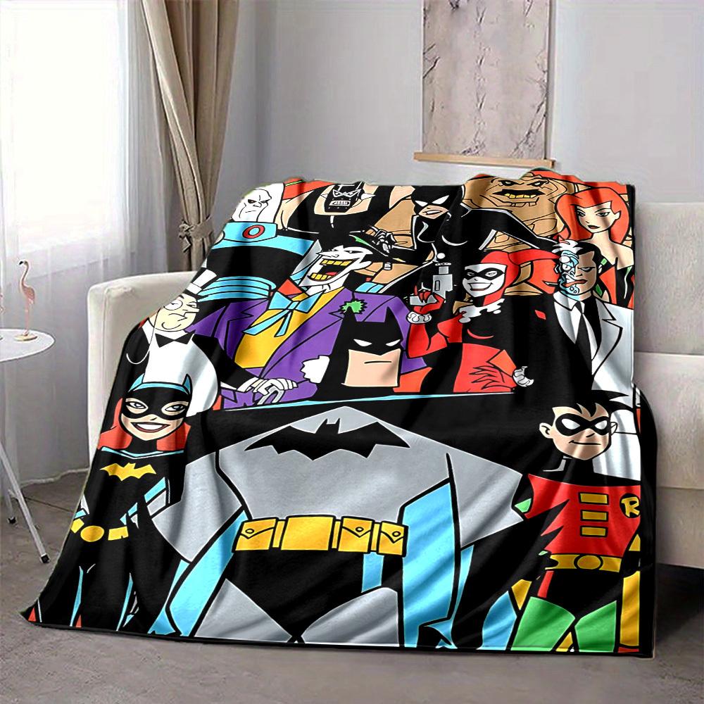 

1pc DC Superheroes Animated Flannel Throw Blanket Lightweight Soft Warm All Season Blanket for Sofa, Bed, Travel,L1028010 80x120cm