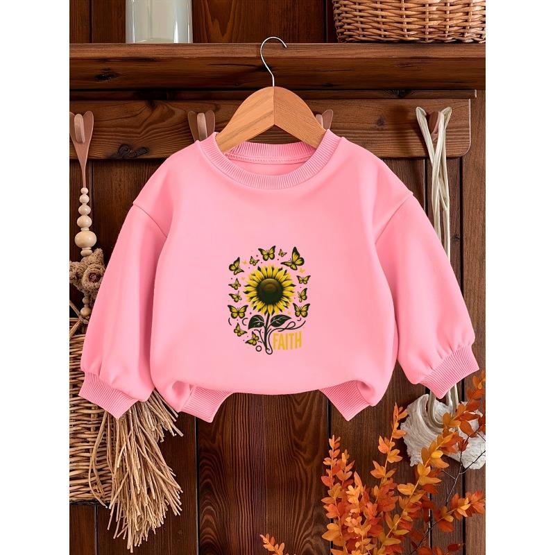 Unique and Innovative Printed Pattern, Comfortable and Simple Spring and Autumn Baby Thin Versatile Round Neck Hoodie