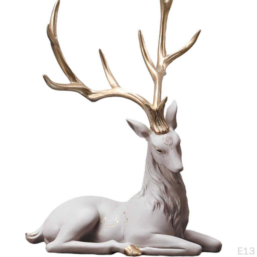 Creative Reindeer Ornaments Collectible Light Luxury Modern Deer Decoration for Shelf Gifts Home