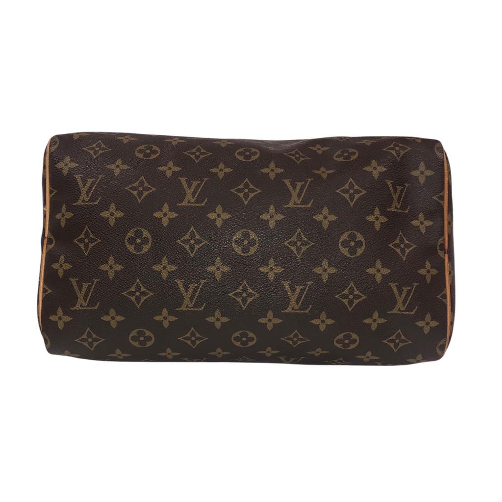 Used Louis Vuitton Monogram Speedy 30 M41526 Boston Bag Canvas Brown Authentic 1212
