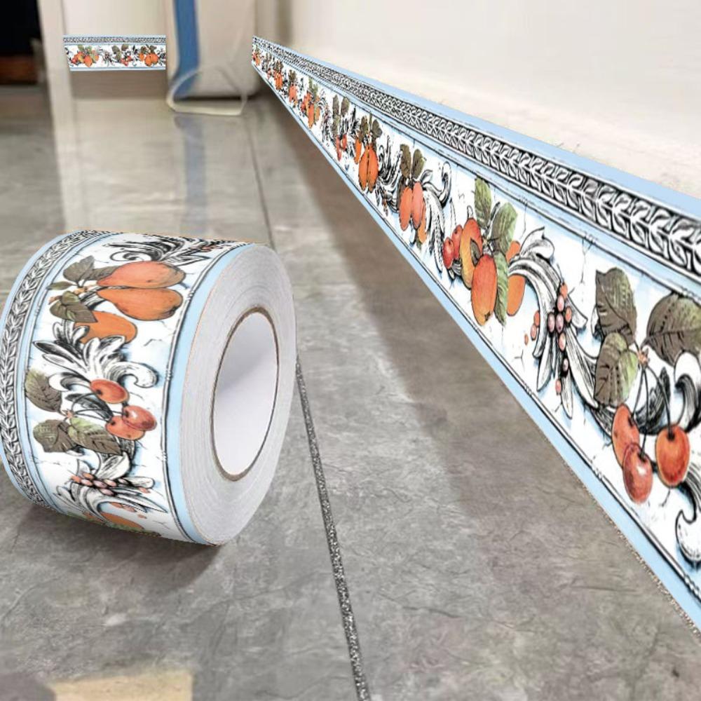 Fashion 5 Meter Wall Base Self Adhesive Anti-collision Wall Sticker Thickened Soft Decoration Strips Living Room