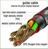 6.35mm Audio Cables TRS 1/4 Inch 6.5mm Audio Cable For Electric Guitar Bass 1.5/3/6M Gold Plated Shielded Low Noice Jack Cable