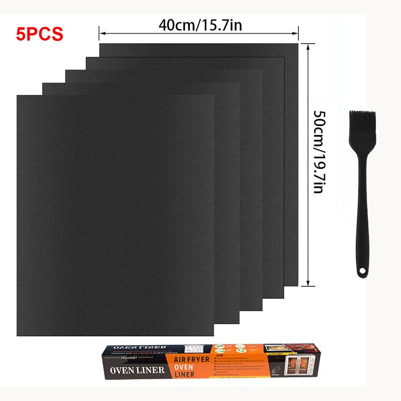 Oven Liners For Bottom Of Electric Gas Oven Reusable Non-Stick Protector Mat Heat Resistant Grill Mats Three Colors Kitchen Bbq