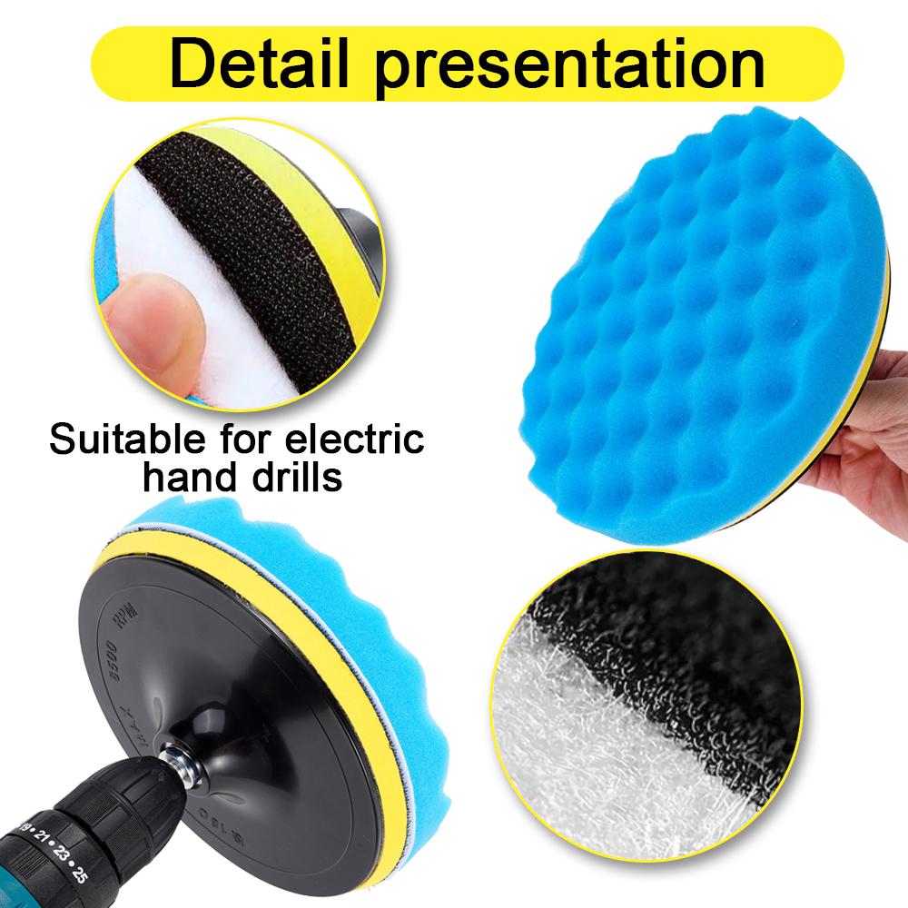 5Pcs 5/6/7inch Car Waxing Buffing Pad Polishing Disc 150/180mm Auto Care Removes Scratches Car Polisher Detailing Cleaning Tool
