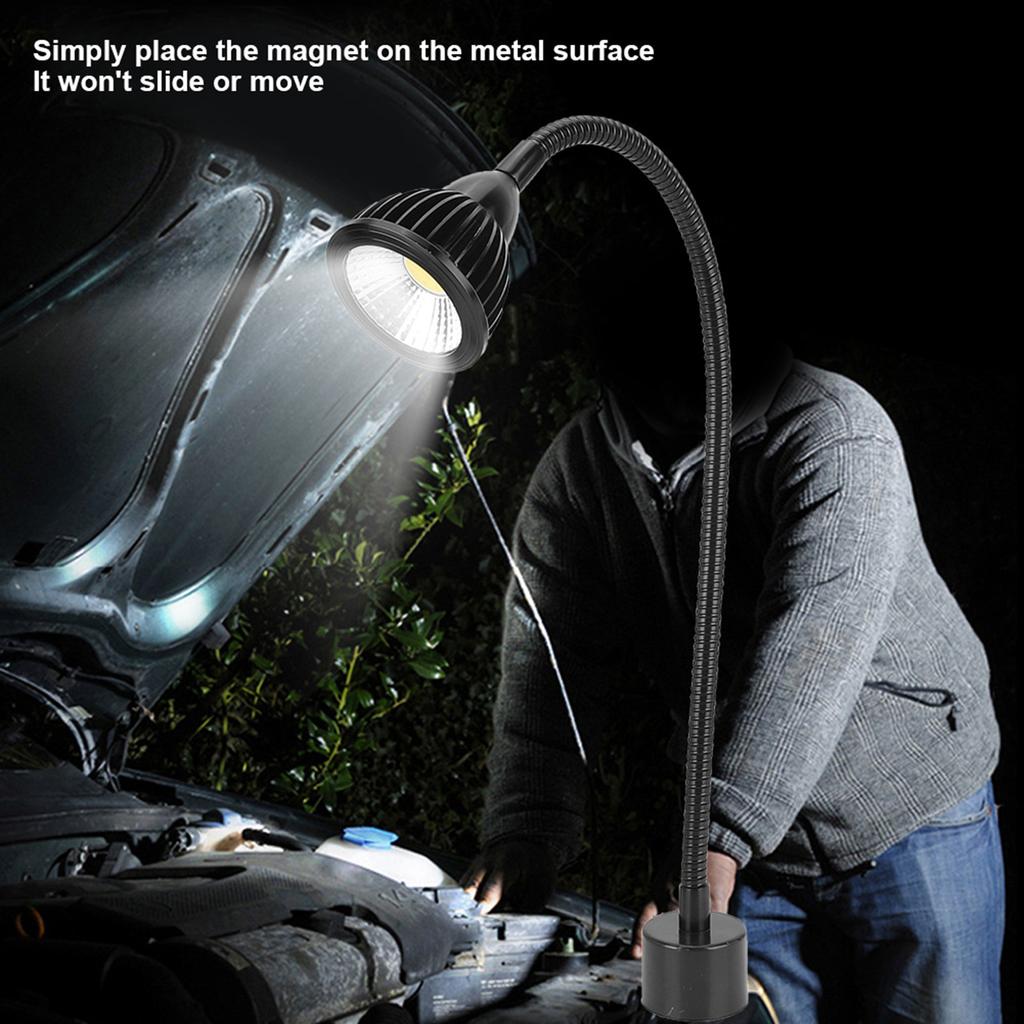 Aluminum 7W LED Machine Work Light Magnetic Base Hose CNC Sewing Milling Lamp for Beauty Nail Study