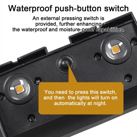 Solar Wall Light, Garden Solar Wall Light, Waterproof Outdoor Fence Light, Auto On/Off Wall Lamp for Yard Front Porch Decoration