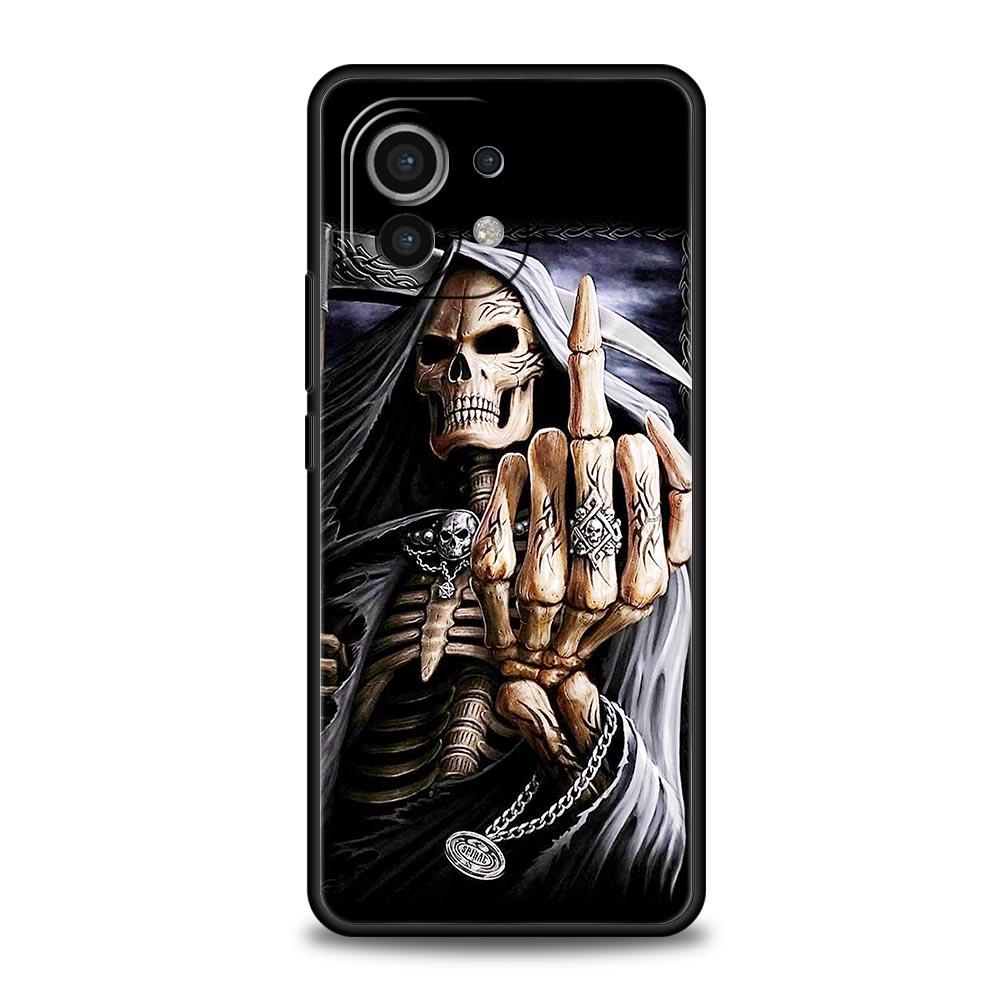 Grim Reaper Skull Skeleton Phone Case For Xiaomi Mi 15 14 Pro 13 12 11 Lite 10T 11T 12T 13T 14T Poco X6 X5 X4 X3 NFC F3 F4 Cover