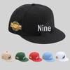 Unisex Hip Hop Flat Brim Baseball Cap with Embroidered Lettering for Sun Protection