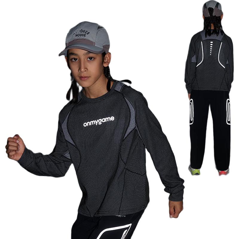 Onmygame Black Warrior Kids Long Sleeve T-Shirt