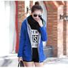 Women's Casual Fleece Hooded Jacket, Solid Color Long Sleeve Zip-Up Sweatshirt Fall/Winter Outerwear