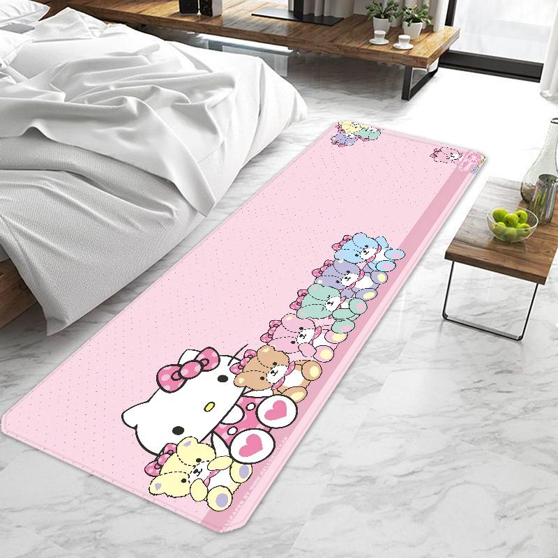 Cute Cartoon Hello Kitty Sanrio Door Mat Entrance Non-slip Washable Kitchen Carpet Living Room Hallway Rugs Bathroom Bath