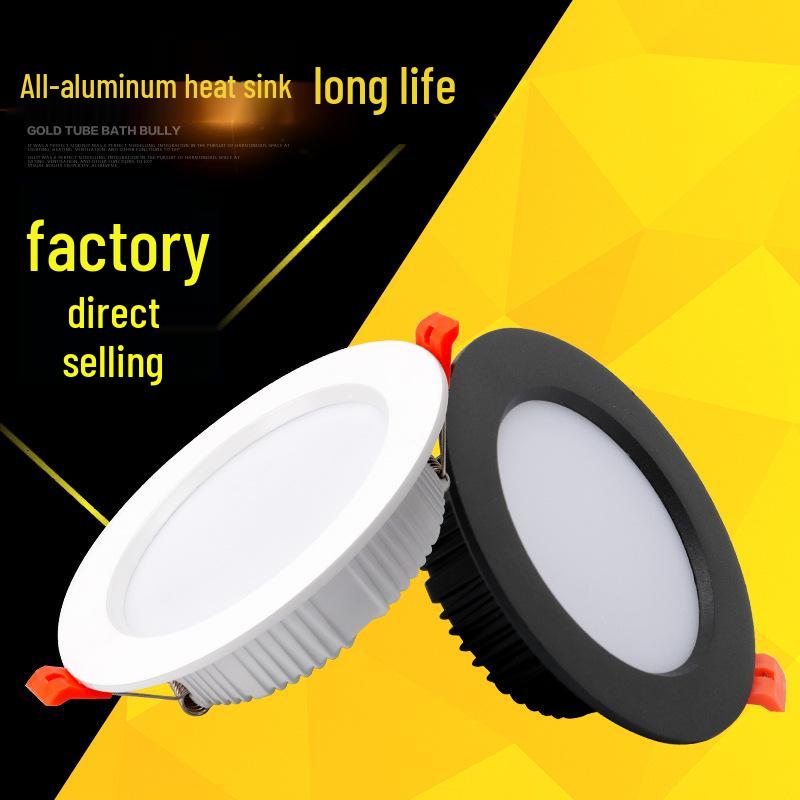 

Гладкий черный встраиваемый светодиодный даунлайт, алюминий, ультратонкий, 6 Вт-20 Вт, 4 дюйма, 12 см, полностью белый дизайн для инженерного потолка. 2.5 inch White 6W Cut Hole 7.5-8.5cm