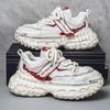 European Station Men's Shoes Live Broadcast Summer Mesh Breathable Casual Sports Shoes Students Versatile Thick Soles Heightening Dad Shoes
