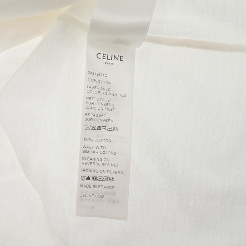 CELINE  2X872671Q.01NB L Short sleeve T-shirt white/Navy cotton Women
