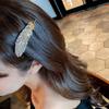 Rhinestone Bb Clip Elegant Large Women Barrette Hair Side Clip Crystal Hairpins Feather Hair Clips